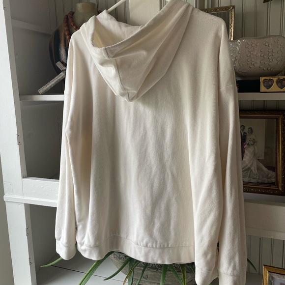 WOMENS PLUS MARC NEW YORK RIBBED OFF WHITE HOODED SWEATSHIRT SIZE XXL - Picture 6 of 6